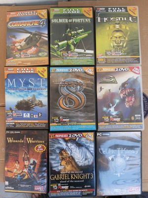 Βιντεοπαιχνίδια PC CD-ROM σαν καινούργια, πακέτο 9 τεμαχίων