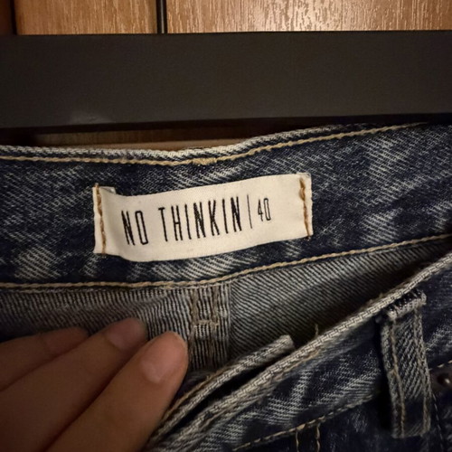 No Thinkin Mom Fit Jeans Size 40 Like New Dark Blue Denim