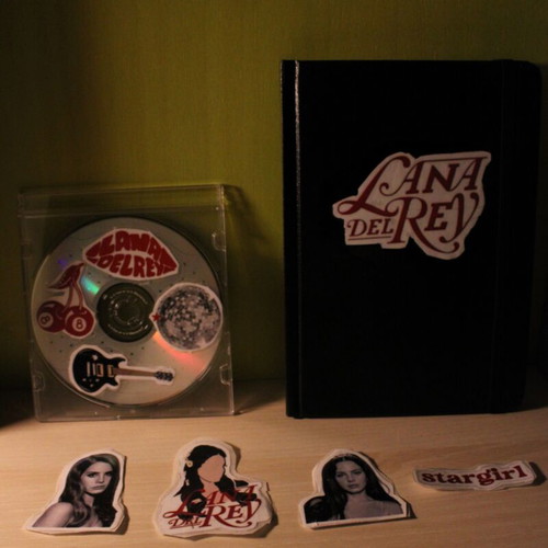 Lana del Rey pack with notebook, CD and stickers