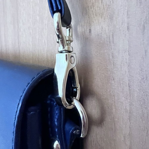 Elizabeth George Metallic Blue Shoulder Bag 2 in 1 new