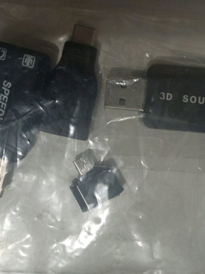 Usb 3D sound καινούργιο, usb to micro usb και usb to type c