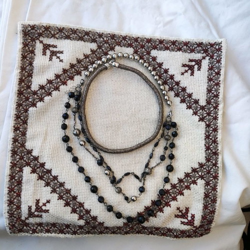 Handmade 5-in-1 necklace with beads made to order, black and silver