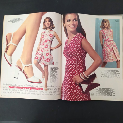 Burda vintage magazine July 1969 with patterns and Greek translation like new