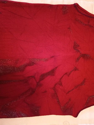 Sleeveless knitted top like new, red, one size