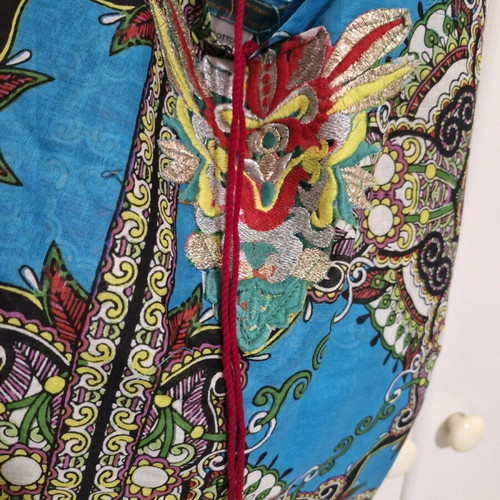 Shoulder bag summer new, cotton, multicolored
