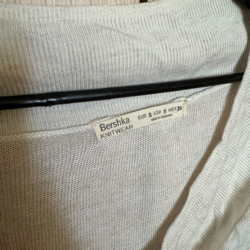 Bershka knitted blouse used, beige, size S