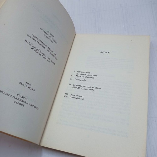 In Difesa Di Marco Celio Cicero used book 1987 edition