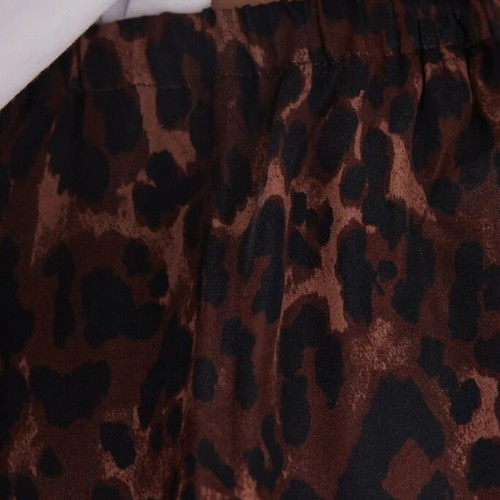 Topshop Leopard Print Satin Straight Leg Pants like new, XS