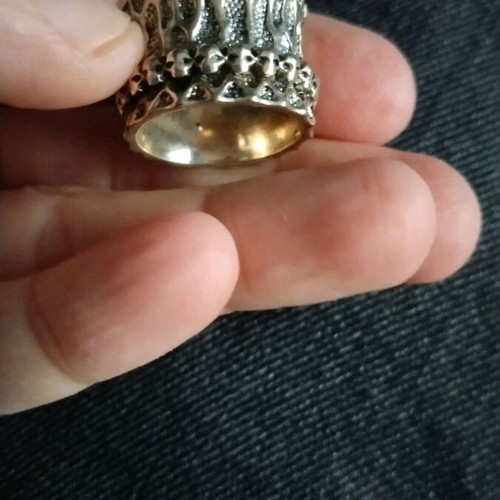 Ring used zinc alloy with unique design, size 6
