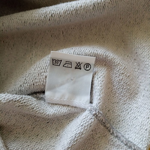 Grey silver top with boat neck, like new, size M