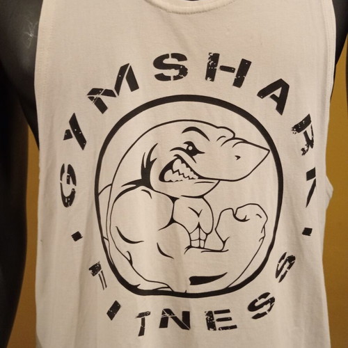 Gymshark sleeveless fitness t-shirt M, like new, white