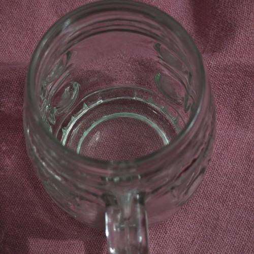 Beer mugs set of 3 like new, 300ml glass with handle