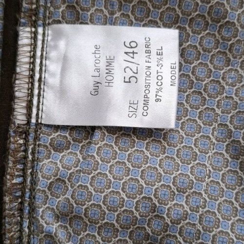 Guy Laroche men's fabric winter pants like new, dark khaki