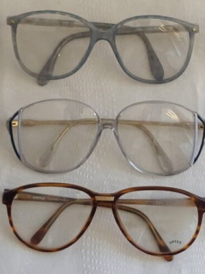 Authentic Used Eyeglass Frames Lot of 9 Colorful Vintage 1980s-1990s