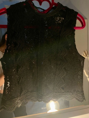Crop top black lace Attrattivo new, size S