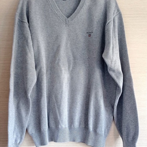 Gant gray cotton sweater men's large used