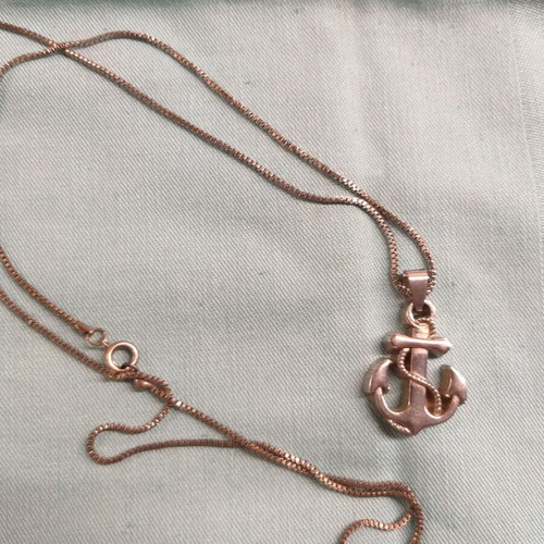 Anchor pendant metal in silver color men's