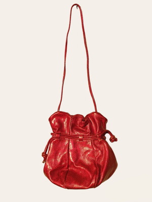 red handbag pouch