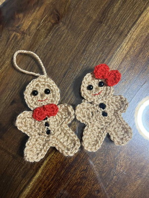 Christmas decoration handmade knitted boy and girl cookie new