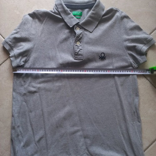 United Colors of Benetton Polo Muscle Fit γκρι XL σε πολύ καλή κατάσταση