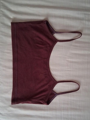 Vintage crop top 100% cotton like new, brown, sizes L and XL