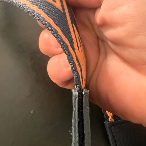 Woven bag strap with leather new