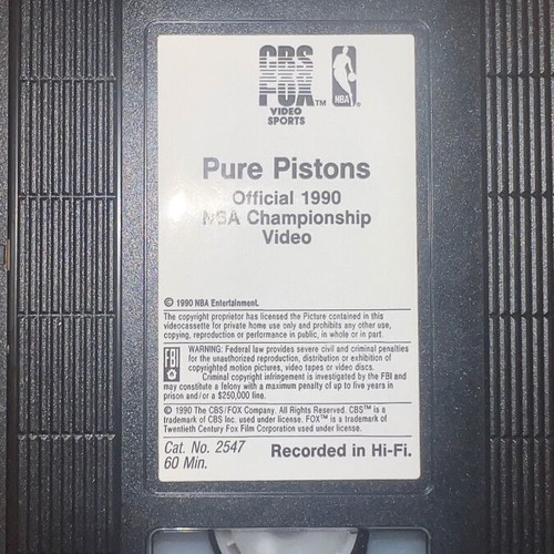 NBA Detroit Pistons VHS used, rare video cassette with cards