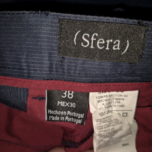 Blue fabric pants Sfera like new, sizes S and M