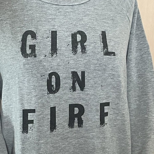 Women's cropped sweatshirt used, gray, size M