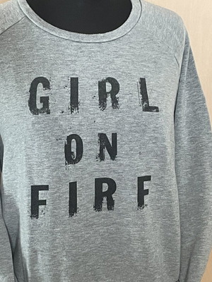 Women's cropped sweatshirt used, gray, size M