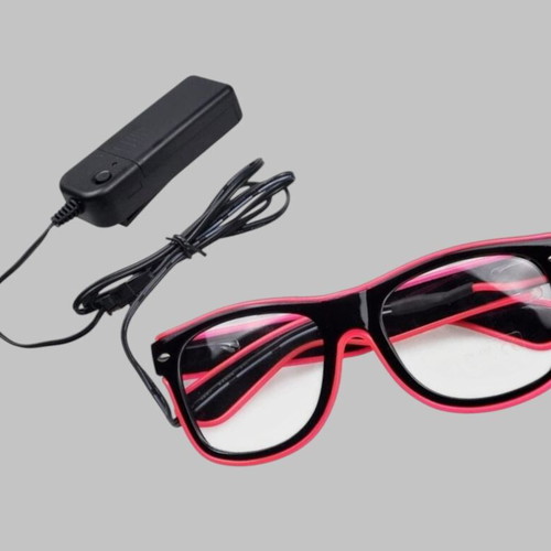 Light-up glasses new, red, 3 lighting modes