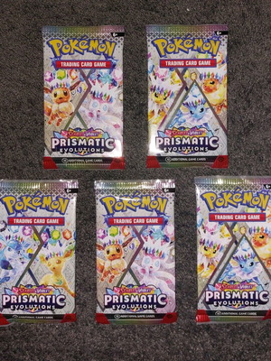 Prismatic Evolutions booster packs καινούργια, πακέτο 5 σφραγιστών φακελακίων Scarlet & Violet