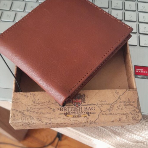 British Bag Company Genuine Leather Wallet new, brown