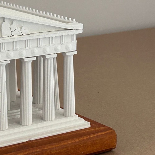 Model of the Parthenon like new, porcelain on wood