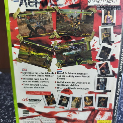 Mortal Kombat Deadly Alliance Xbox original game used with manual