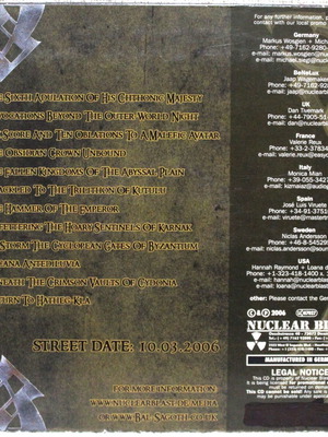 Bal-Sagoth The Chthonic Chronicles CD μεταχειρισμένο, black metal
