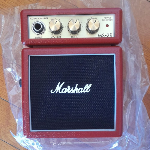 Marshall MS-2R Mini Amplifier like new, red