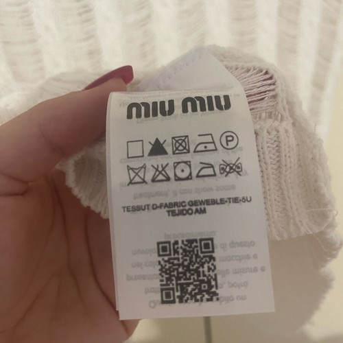 Miu Miu women's knitted top like new, white, size M