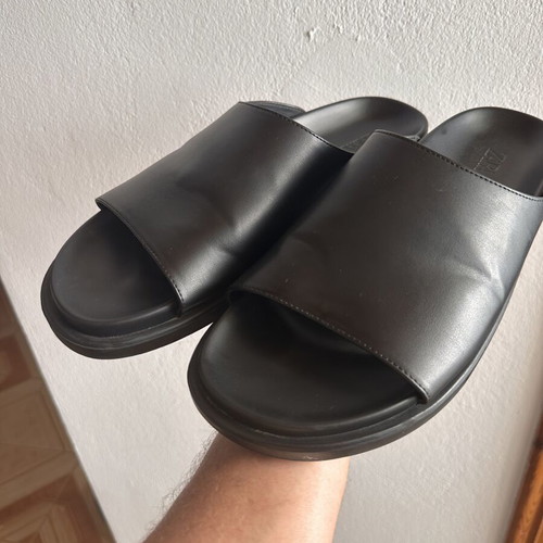 Zara men's slippers, size 45, black
