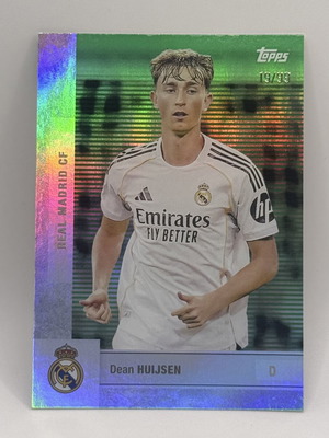 Dean Huijsen 2025-26 Topps Real Madrid Team Set Green Base card like new