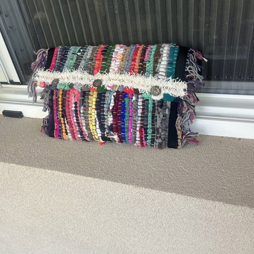 Boho handmade clutch bag colorful
