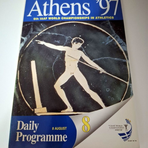IAAF Athens'97 Official Daily Programmes Collection 10 Volumes used