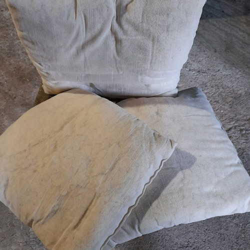 Pillows like new, set of 3, cotton filling, 40×40 cm