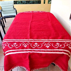 Κουβέρτα μπατανια βελεντζα υφαντή φτιαγμένη στο αργαλειο Boho vintage ανιτκ