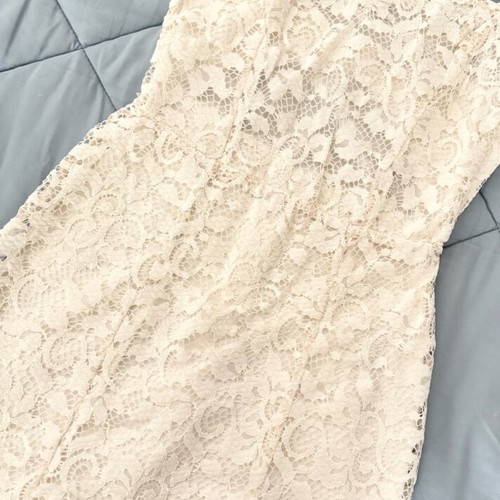 Bershka dress white with lace XS like new