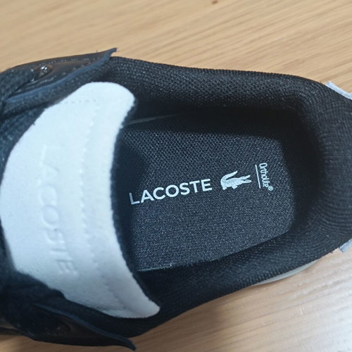 Lacoste Carnaby Plat Leather Sneakers size 38 new, black and white