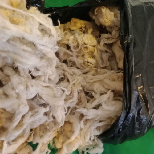Sheep wool new, unprocessed and washed for knitting
