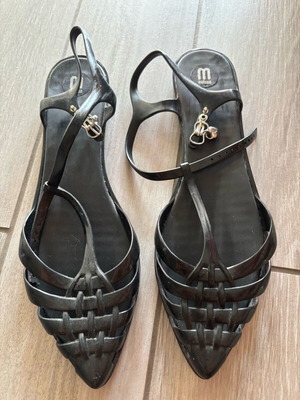 Melissa плоски сандали като нови, номер 40, черни