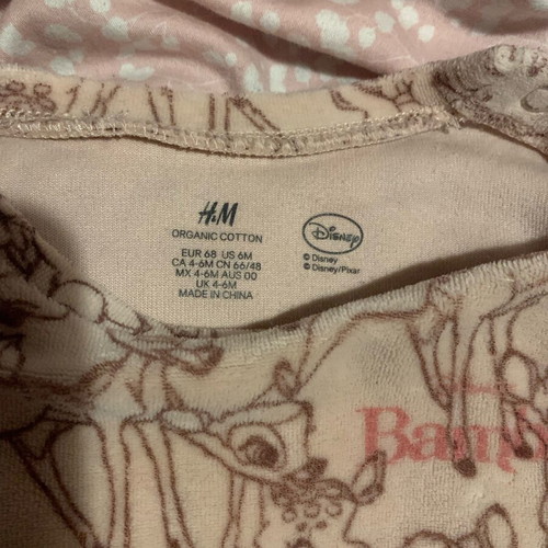 H&M Bambi baby set used, organic cotton, up to 6 months