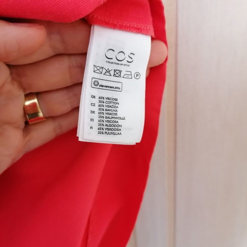 Cos blouse XL new, bright coral with 3/4 sleeve